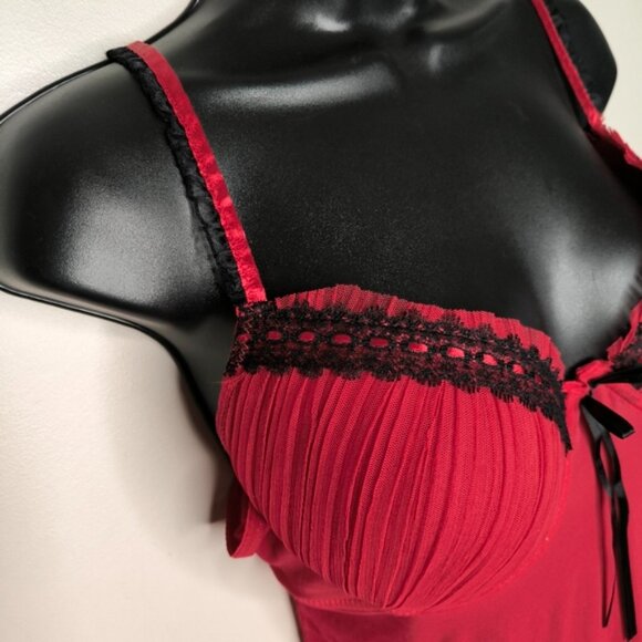 La Vie En Rose Babydoll Coquette Lolita Retro Flapper Pin-up Glam Lingerie L - Picture 9 of 9